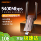 COMFAST 千兆USB無(wú)線(xiàn)網(wǎng)卡臺式機專(zhuān)用高速1300M雙頻5G穿墻筆記本電腦wifi接收器發(fā)射器 【5400M】三頻5G電競款-972AX