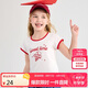 笛莎（DEESHA）笛莎童裝女童可愛(ài)俏皮T恤2024夏季中大童多色甜美撞色短袖T恤