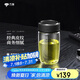 萬(wàn)象（WANXIANG）玻璃杯泡茶水杯480ml便攜商務(wù)辦公杯U66家用水杯帶杯蓋泡茶杯
