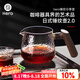 Hero 日式錘紋杯透明玻璃咖啡杯耐高溫茶杯防滑水杯手沖咖啡杯 錘紋玻璃分享壺400ml