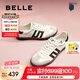 百麗（Belle）【張凌赫同款】大黃蜂復(fù)古德訓(xùn)鞋女25春季新百搭板鞋C1H3DAM5 月光白-女款 37 (235mm)
