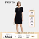 PORTS寶姿商場同款春季新品女裝領(lǐng)邊裝飾連衣裙LP8D064NWB011 黑色 XS (2)