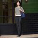 Laurèl【萊賽爾纖維】25秋新款高腰顯瘦直筒褲女LWD363K00600 藏藍色 M