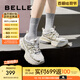 百麗（Belle）張凌赫同款星河軌跡老爹鞋女網(wǎng)面透氣休閑厚底運動鞋B2199CM4 【周雨彤同款】金色 （第一批） 36 (230mm)