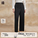 播黑色西裝褲女商場(chǎng)同款2024新款通勤簡(jiǎn)約時(shí)髦顯瘦長(zhǎng)褲BDR2KD1028 K40玄黑 S