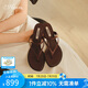 73Hours女鞋太妃糖2025夏季新品純色細跟圓頭人字拖