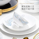 君悟景德鎮釉下彩陶瓷碗具套裝家用高級感碗盤(pán)餐具整套高檔喬遷禮品 釉下彩【4人輕奢簡(jiǎn)配】 28件套