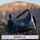 GROTTO個(gè)樂(lè)25年新款吐司hobo包植鞣羊皮腋下單肩斜挎軟包禮物 經(jīng)典黑/亮銀 S
