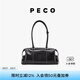 PECO989小丑保齡球包植鞣皮油蠟長(zhǎng)柄手拎腋下包法棍超火波士頓包 經(jīng)典黑頭層熔巖油蠟牛皮現(xiàn)貨