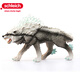 思樂（Schleich S）仿真動物模型艾蘭德火鷹冰怪破冰龍女孩男孩玩具 雪狼42452