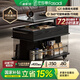 法莎蒂可移動升降高級茶幾沙發(fā)邊幾客廳家用中古邊幾小推車置物架 【黑巖板+黑色】可移動小推車邊幾