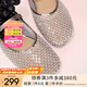 他她（TATA）法式氣質(zhì)透氣涼鞋女鞋平底網(wǎng)面單鞋2025夏季新款 槍色 38