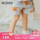 Milkbarn夏季兒童短褲 1-8歲寶寶純棉褲子休閑五分褲男女童中褲 灰藍牦牛 90 cm