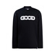 GBGOODBRAND 2024F/W 珍珠貝點(diǎn)鉆棋盤(pán)格紋珠地提花長(cháng)袖tee 男女 黑色 * L