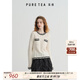 茶·愫【千金小香風(fēng)】puretea茶愫黑白撞色針織毛衣女綿羊毛2025春新款 暮白 S