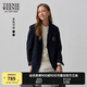 Teenie Weenie小熊西裝外套女2025年春季新款復(fù)古氣質(zhì)學(xué)院風(fēng)徽章西裝外套 藏青色 S 160