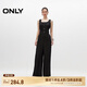 ONLY春夏時尚通勤休閑顯瘦闊腿連體休閑褲女|124144006 H1Z 黑色 170/72A/L