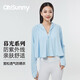 OhSunny防曬衣女夏季皮膚衣韓版寬松長袖防紫外線薄透氣防曬服薄外套 人魚藍 -短款 M