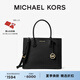 MICHAEL KORS邁克高仕 MK【七夕禮物】Mercer 大號(hào)皮質(zhì)托特包 黑色  001 NS