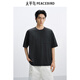 太平鳥(niǎo)男裝【T恤熱賣(mài)清倉(cāng)】重磅刺繡短袖合集t恤休閑體恤衫純色半袖潮 胸袋刺繡T 灰色 BBCNF214V XL