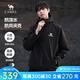 駱駝潮流防風夾克男士寬松休閑青年戶外運動外套春秋季城市輕戶外 幻影黑 男女同款 XL