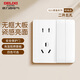 德力西（DELIXI） 開(kāi)關(guān)插座面板CD821白色斜五孔插座86型安裝家用墻壁電源開(kāi)關(guān)面板 二開(kāi)雙控五孔插座