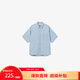Levi's?SilverTab?25年春夏新款男士休閑短袖工裝牛仔襯衫外套 淺藍(lán)色 S