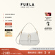 芙拉（FURLA）【七夕禮物】【明星同款】FURLA芙拉FLOW牛皮迷你女士手提斜挎包 棉花糖白