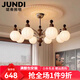 珺蒂中古風(fēng)客廳燈吊燈法式經(jīng)典餐廳吊燈具廣東中山美式復(fù)古臥室燈飾 8頭-配全光譜三色光源