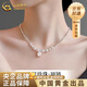 中國黃金（CHINA GOLD）時尚百搭頸鏈珍珠碎銀項鏈輕奢鎖骨鏈七夕情人節(jié)禮物送女朋友老婆 京速達*925銀珍珠碎銀項鏈【品牌禮盒+證書】