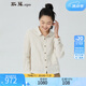 斯琴春季女米白亞麻翻領(lǐng)單排扣口袋寬松休閑長(zhǎng)袖襯衫上衣 BBCS02434 米白 M