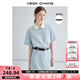 VEGA CHANGVEGA CHANG法式茶歇連衣裙女2025年夏款高級感氣質(zhì)顯瘦赫本風(fēng)長裙 baby藍(lán)（長款升級版） M