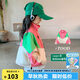 圖圖小象女童撞色拼接外套2025秋裝兒童立領上衣防風夾克 粉色 140