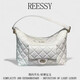Reessy國際一線(xiàn)品牌香家新款女士嬉皮包高級感時(shí)尚菱格手提單肩斜挎包 白色 中號