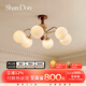 ShareDon中古風(fēng)客廳燈 吸頂燈大廳主燈2025新款法式復(fù)古魔豆吊燈流行燈具 【6頭48瓦】72cm-白蠟?zāi)?三色變光