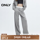 ONLY春夏時(shí)尚簡(jiǎn)約寬松撞色刺繡松緊繩休閑褲女|12441D011 G19 淺灰紗色 XL (175) 76A