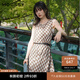 moussy 2025夏季新品復(fù)古港風(fēng)菱格紋無袖連衣裙女028ISA33-3961 065花紋棕色 S