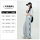 愛 西娜女大童褲子夏季2025新款兒童夏裝休閑褲薄款闊腿褲初中生運動褲15 灰色_國標尺碼，正碼正拍 175 cm_可親子