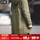 馬登工裝 美式復(fù)古M51魚尾風(fēng)衣軍大衣派克服棉服中長款外套連帽男 軍綠色（版型較為寬松） 2XL