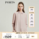 PORTS寶姿女裝 秋冬新品休閑長袖襯衫LL9B055LWT001 暗紫羅蘭 S (4)