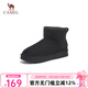 駱駝（CAMEL）冬季女靴經(jīng)典加絨保暖加厚休閑雪地靴 L23W275157黑色 38