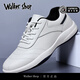Walker Shop正品男鞋夏季新款真皮休閑運(yùn)動鞋平底舒適皮鞋男軟底旅游鞋子男 白色四季款【品牌男鞋】 38