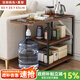 賽杉 沙發(fā)邊柜客廳可移動沙發(fā)邊桌現(xiàn)代簡約側邊茶水柜家用鐵藝方幾 深胡桃木色+黑架80CM 寬大臺面 隨心移動
