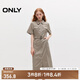 ONLY春夏時(shí)尚氣質(zhì)短袖顯瘦中長款連衣裙女|124307001 E11 腰果沙色 M (165) 84A
