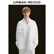 UR2026春季新款男裝都市簡(jiǎn)約雙口袋超寬松開(kāi)襟襯衫UMU250023 本白 S (XS-S)