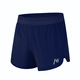 王后衛無(wú)痕跑步短褲超輕男速干運動(dòng)三分褲帶內襯后腰放手機體考田徑褲夏 藏藍色【無(wú)痕短褲三角內襯】 M 【110-125斤】