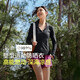 蕉下帆蕉下女士涼感修身運動(dòng)防曬衣AL90024顯瘦防曬服衫透氣速干收腰漫暮黑(塑形運動(dòng)防曬衣) al90024XL