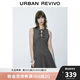 UR2025夏季新款女裝格雷系蝴蝶結(jié)系帶無袖連衣裙UWG750085