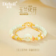 迪后（Dirholl）輕奢侈品玉蘭花開珍珠手鏈女士和田玉情人節(jié)生日禮物送女友老婆 品牌玉蘭花和田玉平安扣手鏈【順豐發(fā)貨】