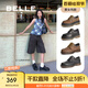 百麗（Belle）周雨彤同款玫瑰琥珀牛津鞋女休閑鞋C1K1DCM4 黑色 37 (235mm)